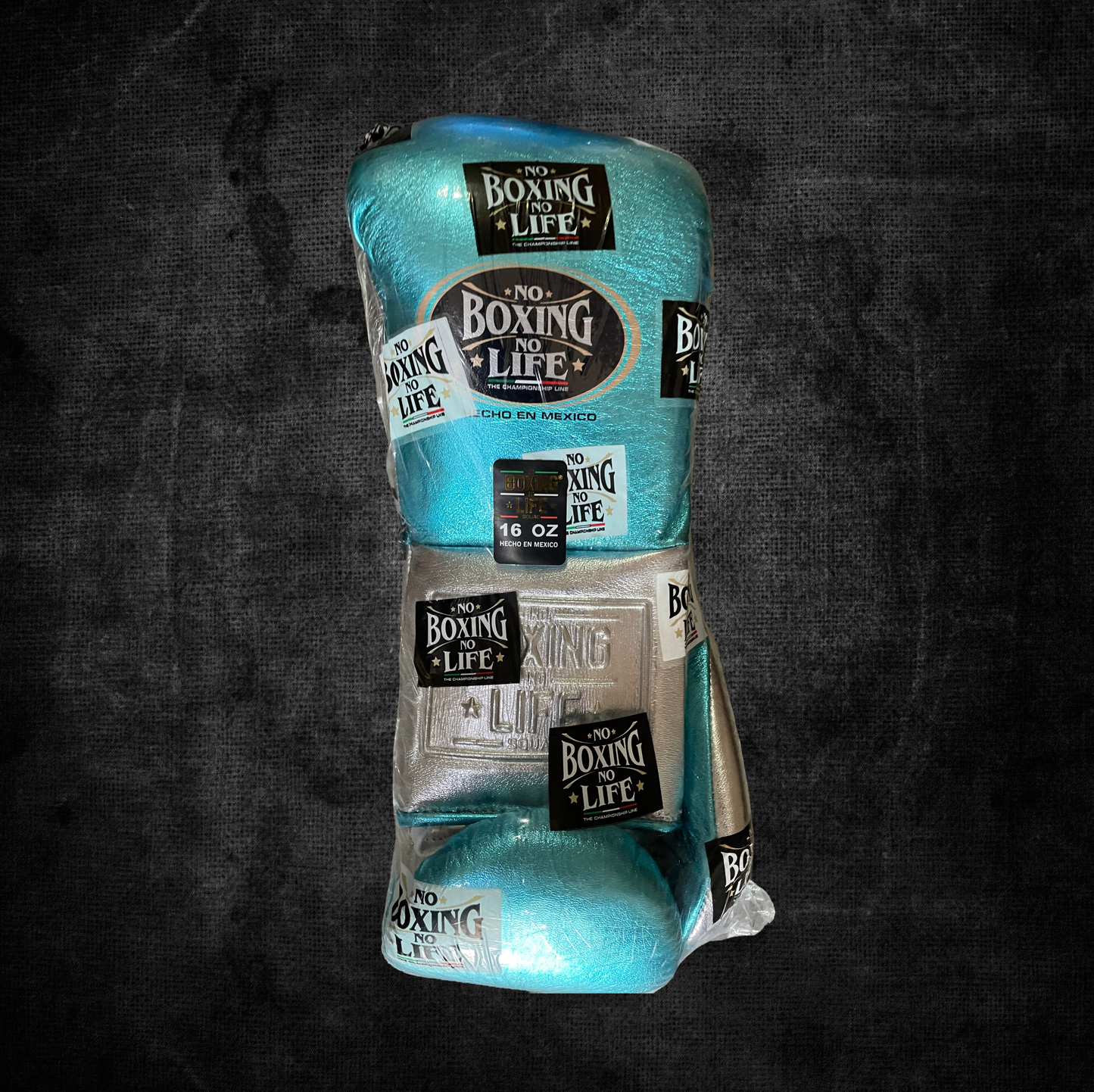 No Boxing No Life Gloves Teal / Silver