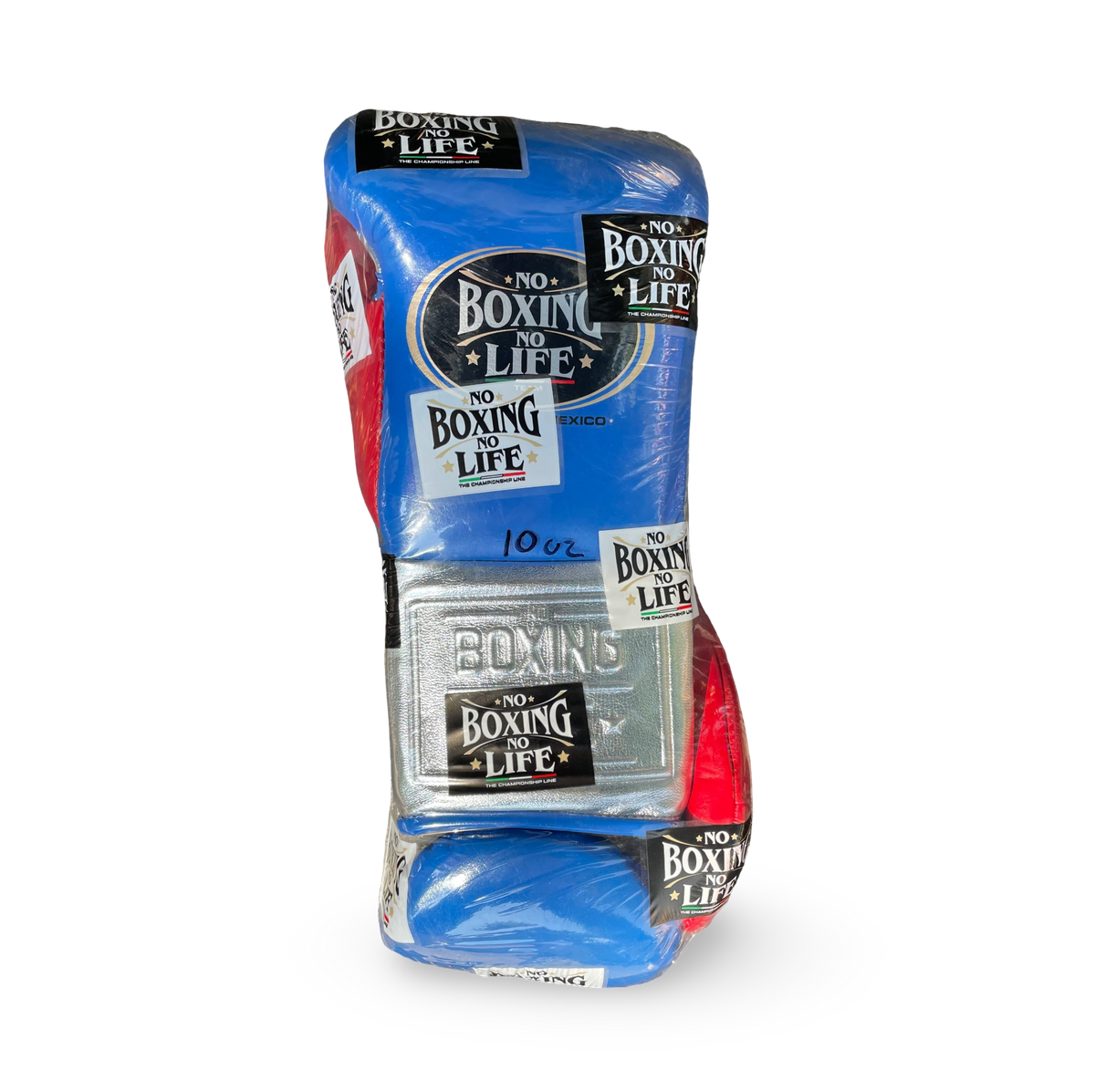 No Boxing No Life professional fight Gloves Blue / Silver / Red