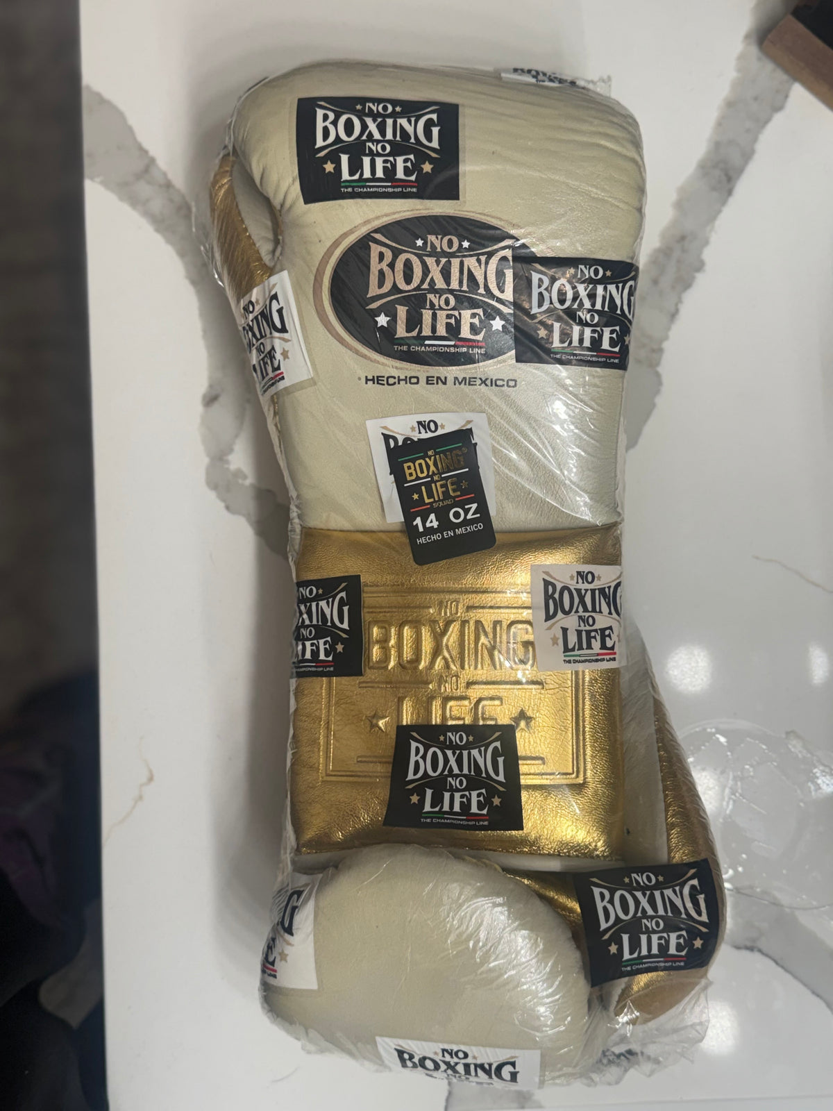 No Boxing No Life Gloves clearance creme / gold