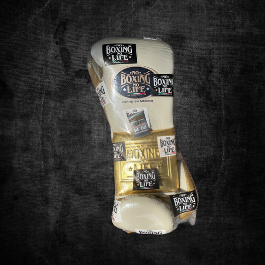 No Boxing No Life Gloves Beige / gold