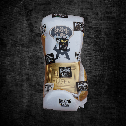 No Boxing No Life undisputed canelo gloves white/gold