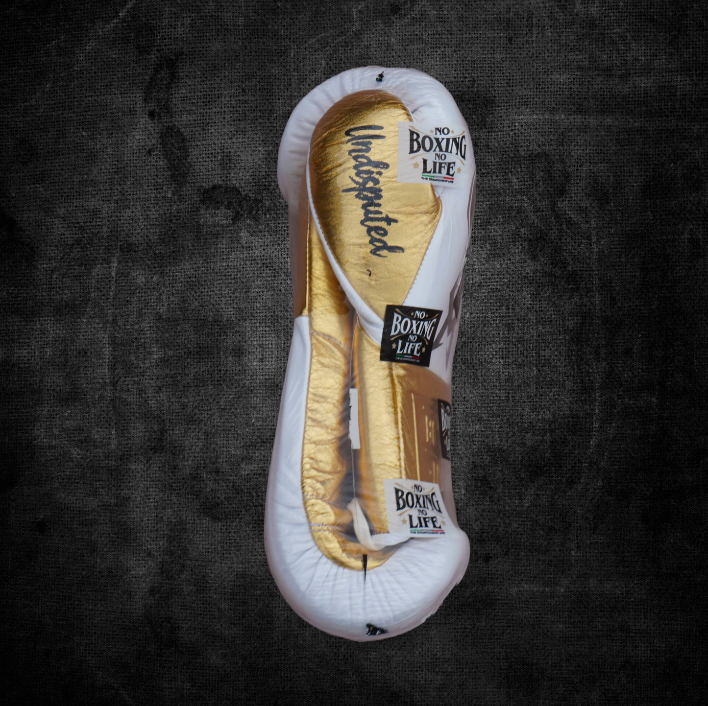 No Boxing No Life undisputed canelo gloves white/gold