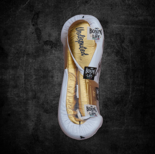 No Boxing No Life undisputed canelo gloves white/gold