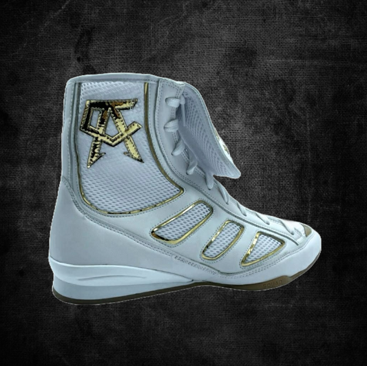 No Boxing No Life Boxing Boots White/Gold Canelo Edition