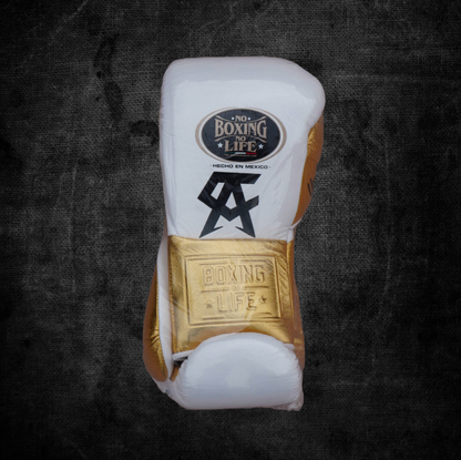 No Boxing No Life undisputed canelo gloves white/gold
