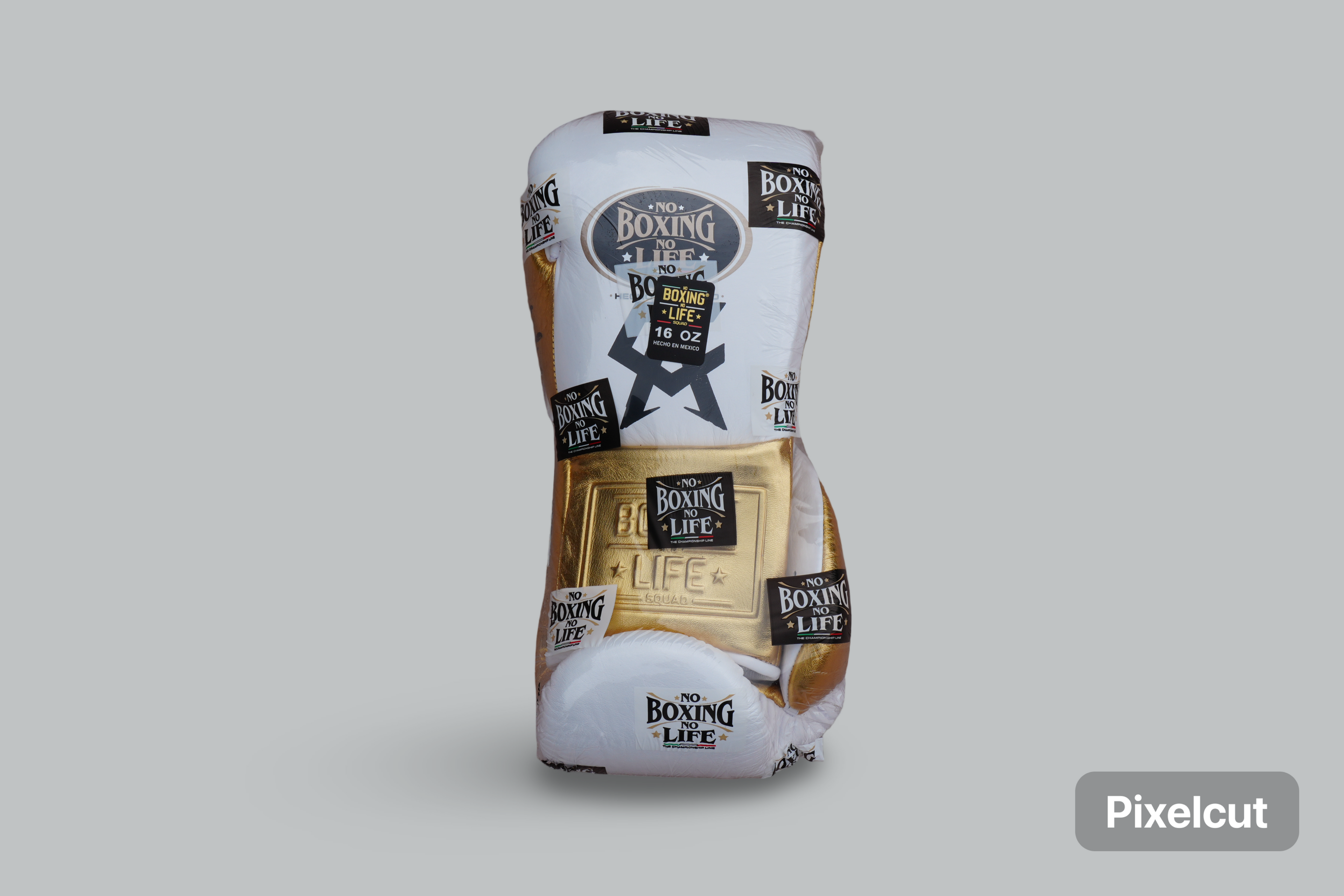 No Boxing No Life undisputed canelo gloves white/gold 16oz