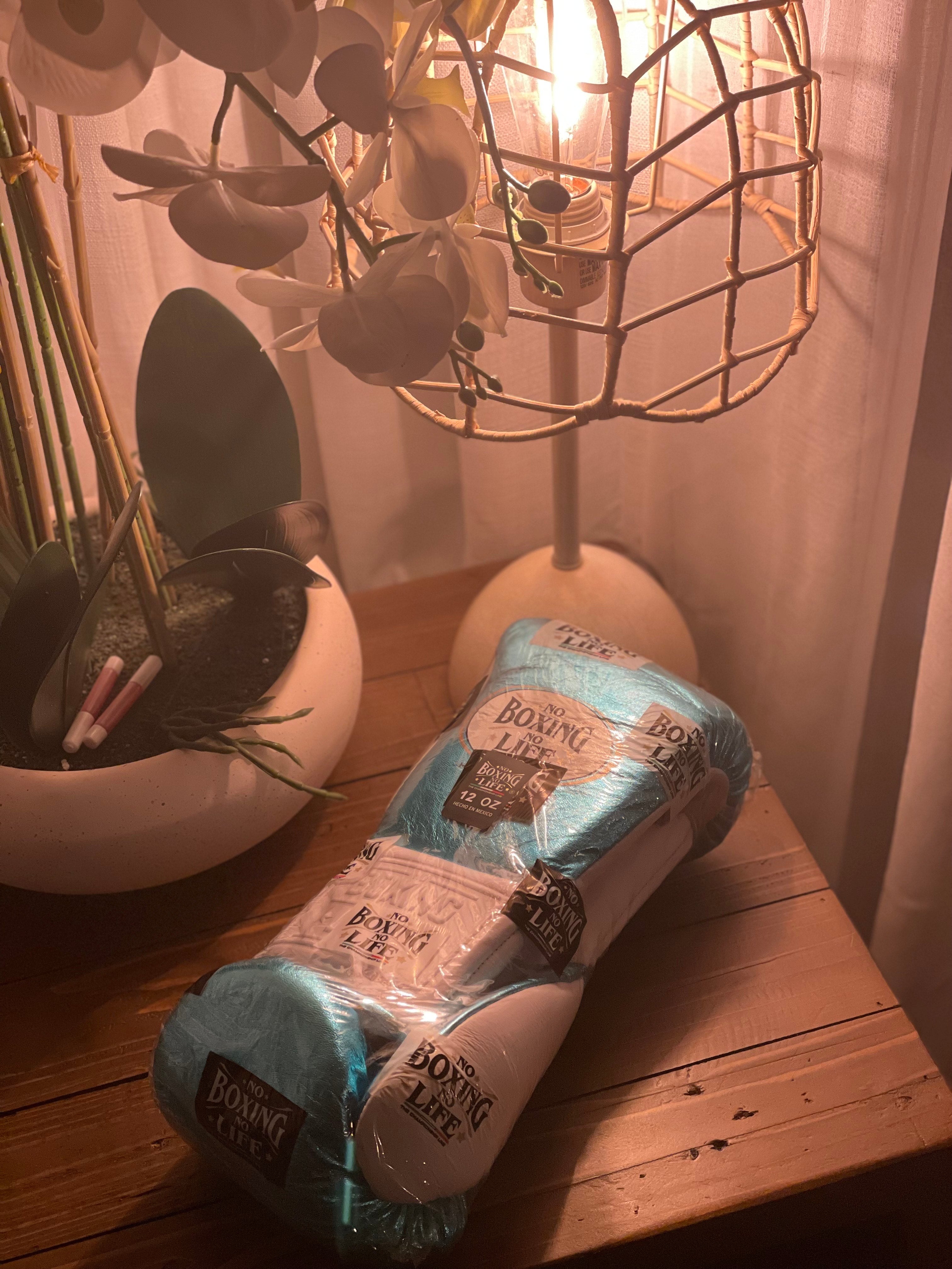 [ Teal & White ] No Boxing No Life 12oz Gloves