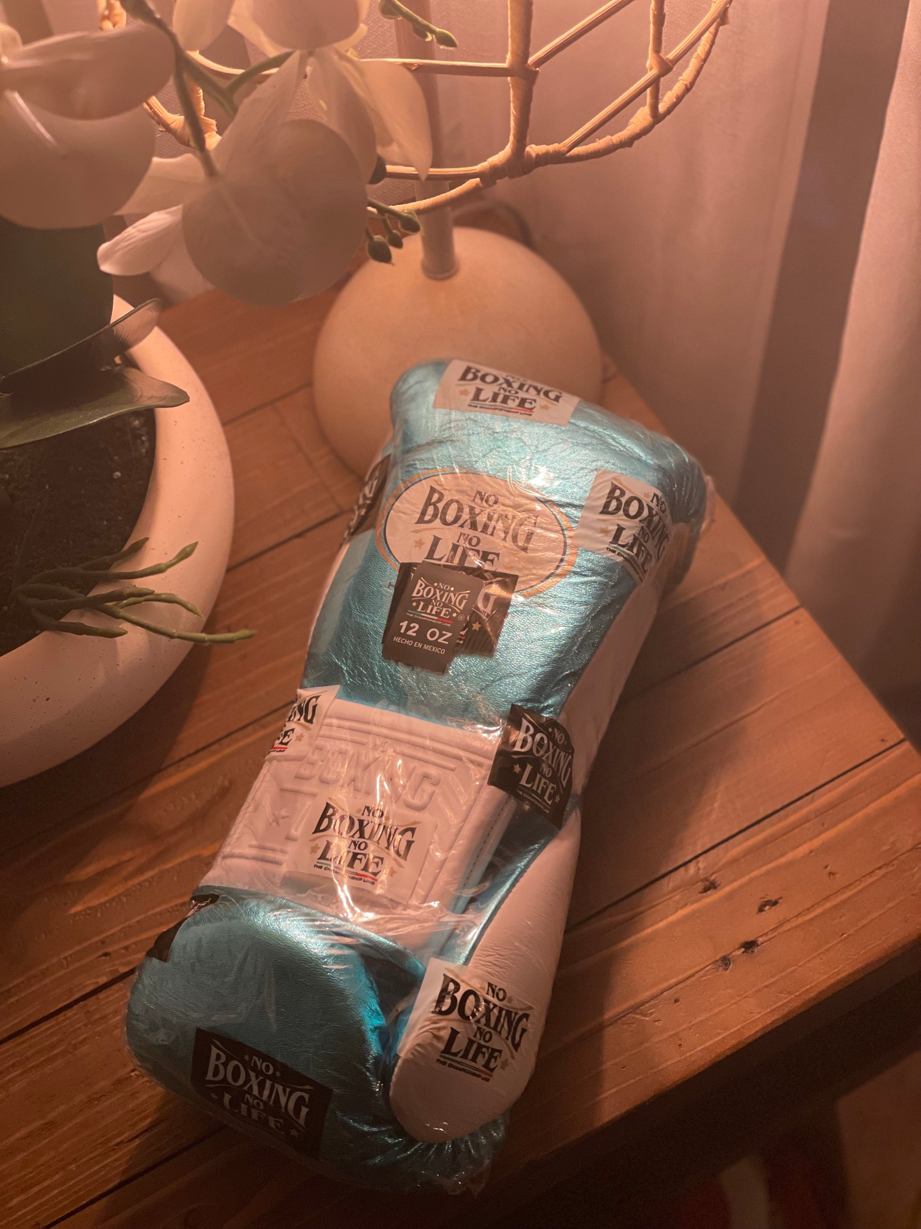 [ Teal & White ] No Boxing No Life 12oz Gloves