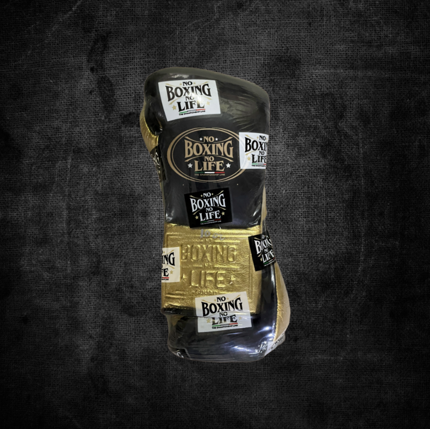 No Boxing No Life Black / Gold Fight Glove