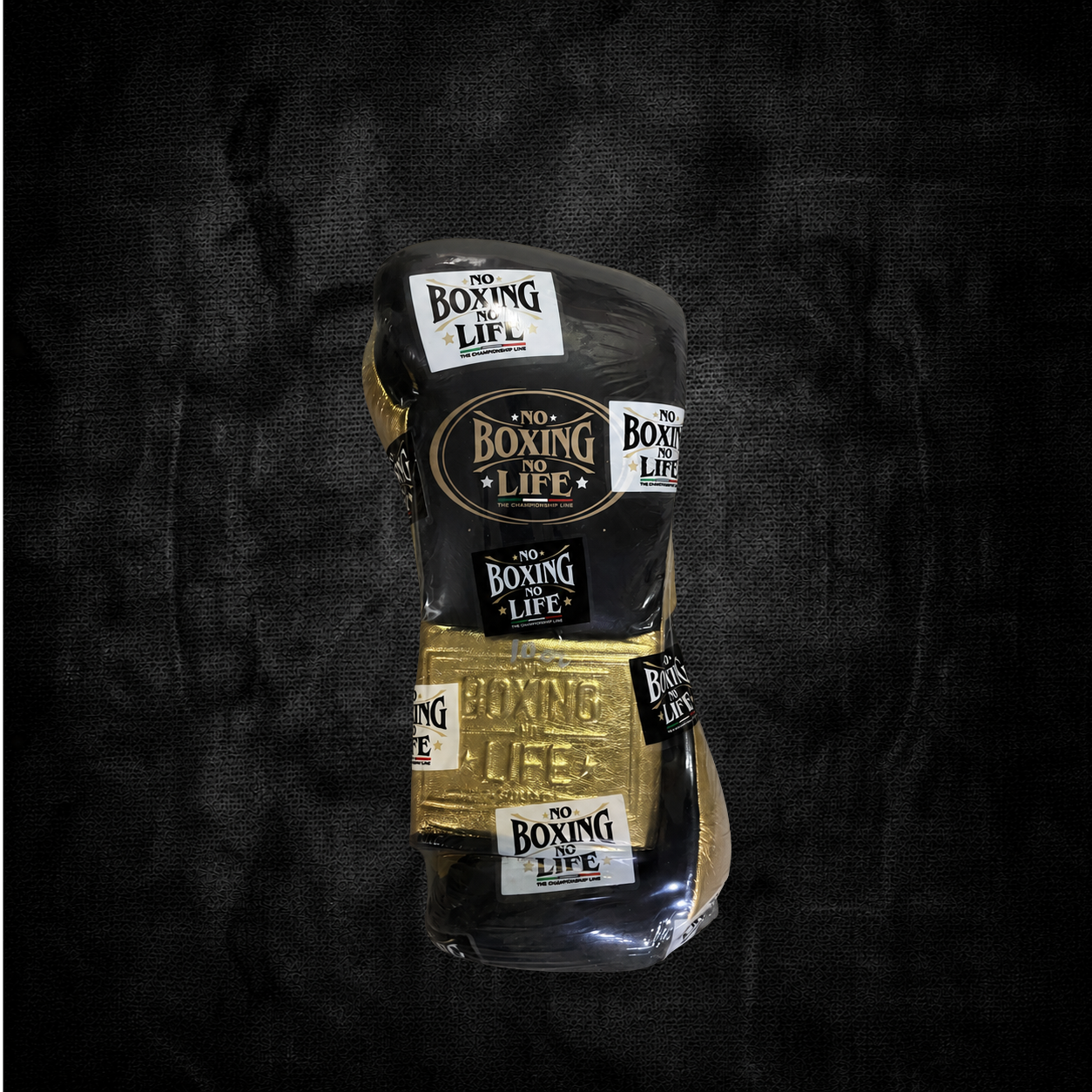 No Boxing No Life Black / Gold Fight Glove