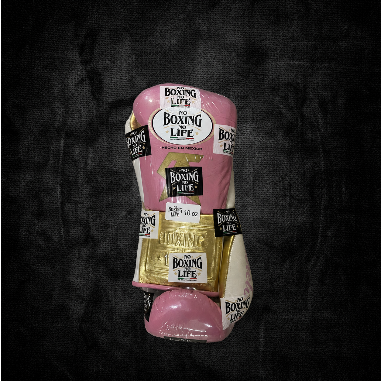 No Boxing No Life Fight Glove Pink Canelo Edition / Gold / White
